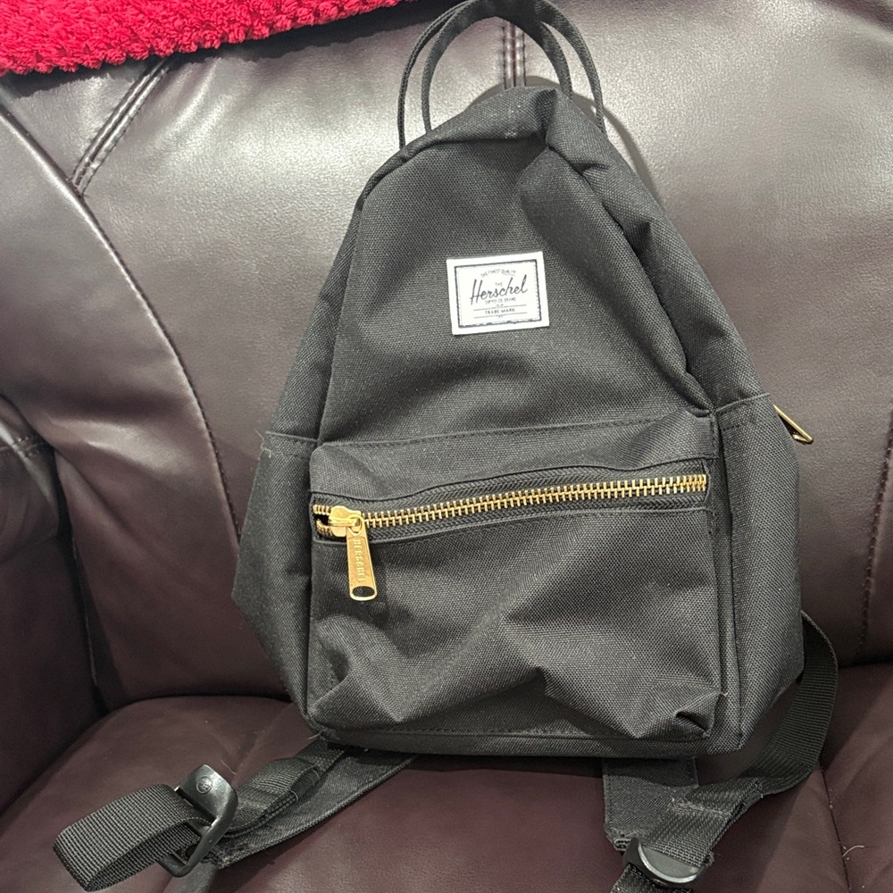 Herschel Supply Company Black Backpack with Gold Zipper